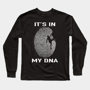 It's In My DNA Rock Climbing Fingerprint Fans Long Sleeve T-Shirt